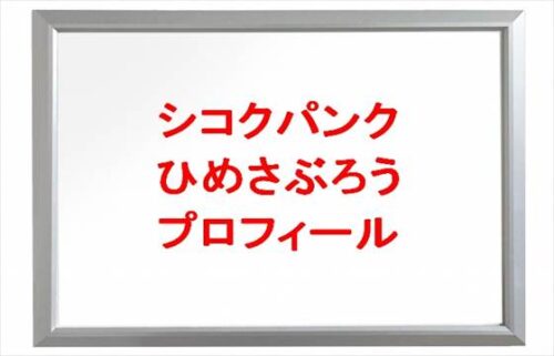 シコクパンクのひめさぶろうの本名やプロフィールは？脱退理由は？