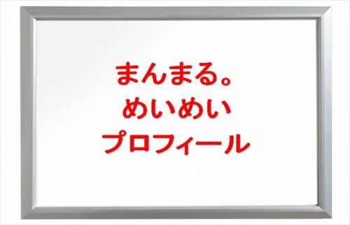 まんまる。(YouTube)のめいめいの本名やプロフィールは？彼氏は？