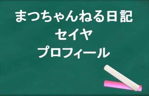 まつちゃんねる日記のセイヤの本名やプロフィールは？馴れ初めや年収は？