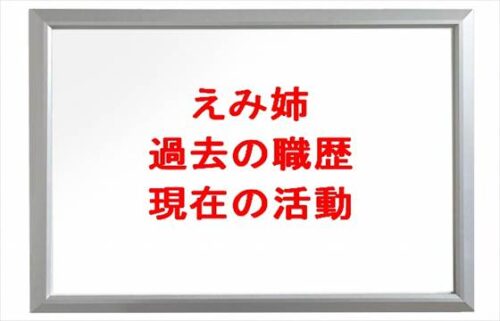 えみ姉の仕事の経歴は？ホームレス経験や現在の活動は？