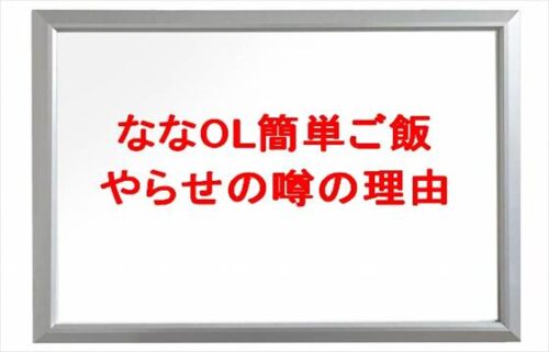 ななOL簡単ご飯のやらせの噂の理由は？人気の理由は？