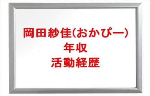 岡田紗佳(おかぴー)の年収や収入源は？活動経歴や写真集は？