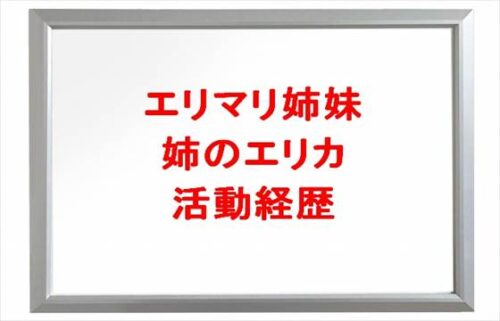 エリマリ姉妹のエリカの活動経歴や所属事務所は？整形や家族構成は？