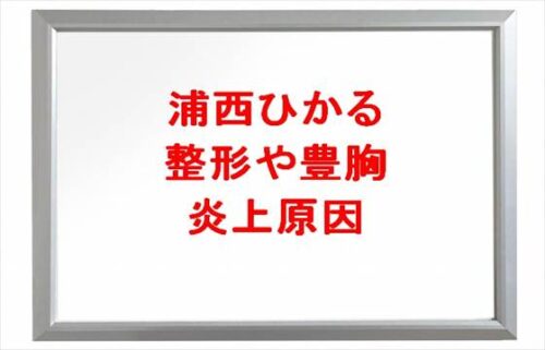浦西ひかるの整形や豊胸は本当？炎上原因や人気の理由は？