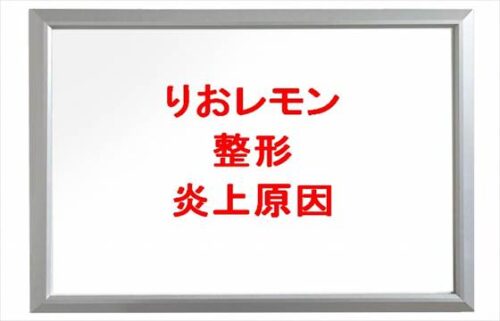 りおレモンの整形や豊胸の噂は？炎上原因や人気の理由は？