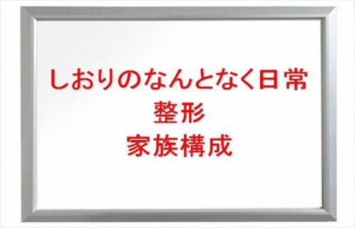 しおりのなんとなく日常の整形の噂は?家族構成やダイエット方法は?