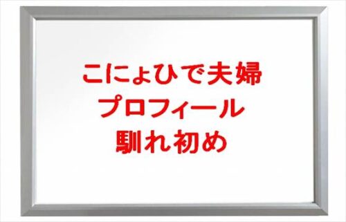 こにょひで夫婦の嫁や旦那のプロフィールは？仕事や馴れ初めやSNSは？