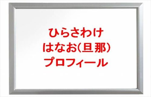 ひらさわけのはなお(旦那)の年齢や本名やプロフィールは？活動経歴やSNSは？