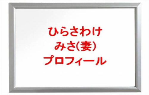 ひらさわけのみさ(妻)の年齢や本名やプロフィールは？子供や元旦那やSNSは？