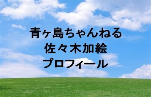 青ヶ島ちゃんねる(佐々木加絵)は何者？年齢やプロフィールは？結婚相手やSNSは？
