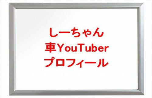 しーちゃん(車YouTuber)は何者で素顔は?年齢や本名やプロフィールは?結婚や彼氏やSNSは?