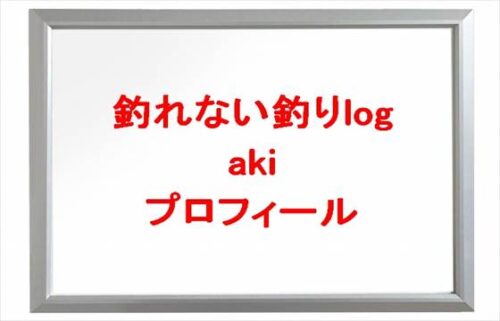 釣れない釣りlogのakiは何者で素顔は？年齢や本名やプロフィールは？結婚や彼氏やSNSは？