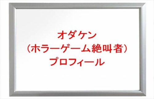 オダケン(ホラーゲーム)は何者で素顔は?年齢や本名やプロフィールは?結婚や彼女やSNSは?